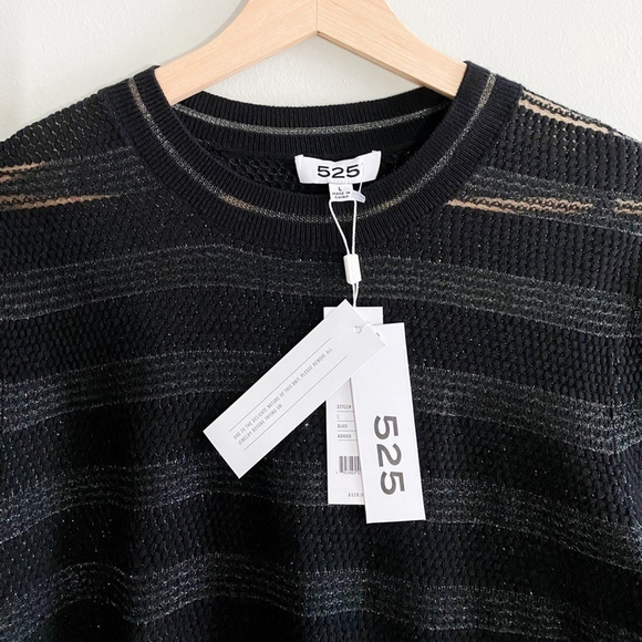 525 America | Sweater Dress | Black & Shimmer | Women’s Large - Picture 5 of 9